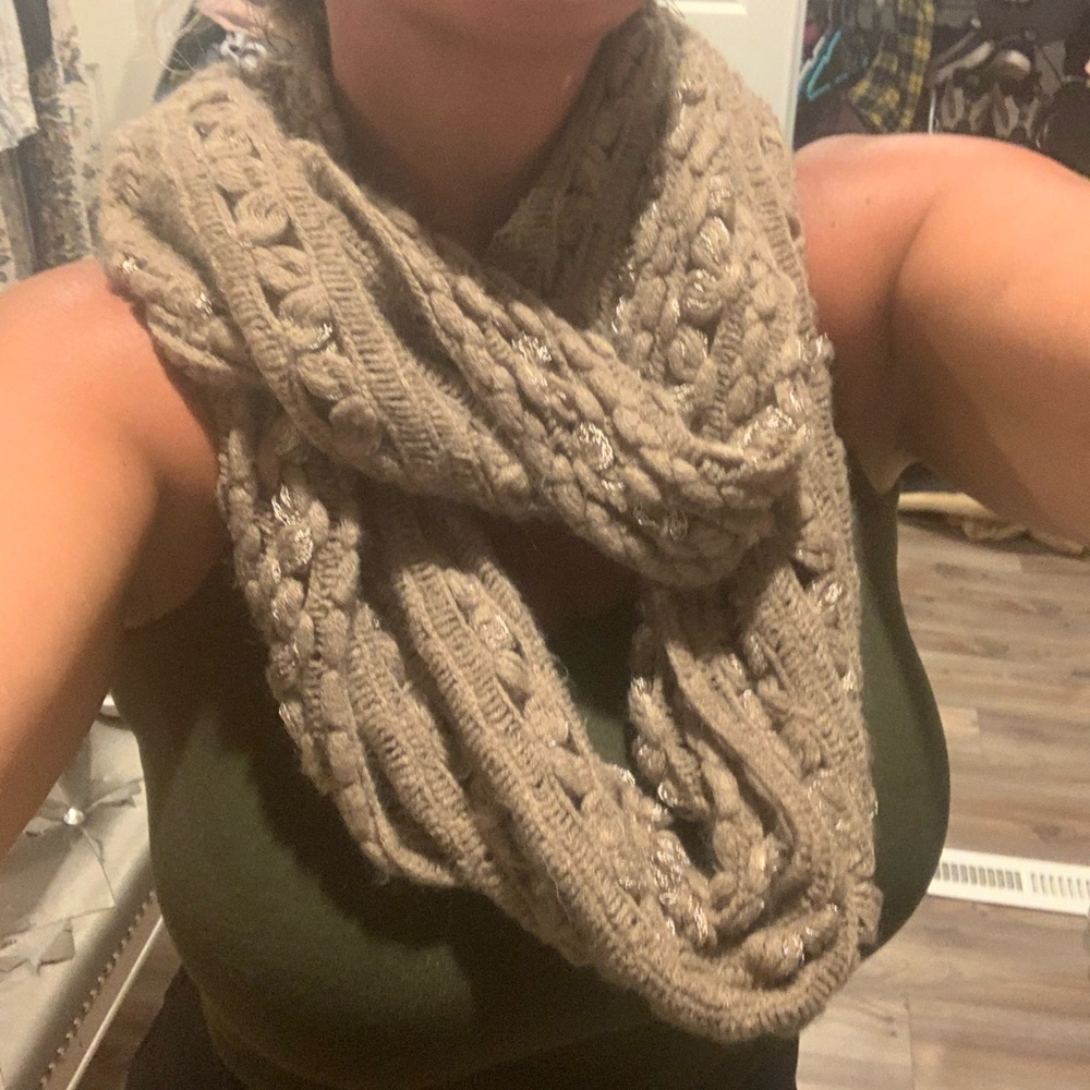 Shimmer thread Infinity scarf